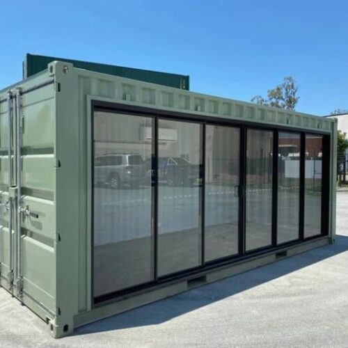 20-Fuß Bürocontainer mit seitlicher Verglasung