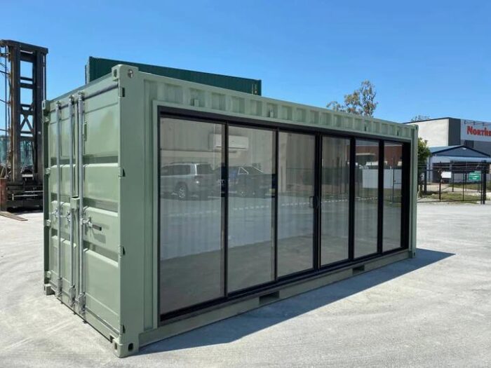20-Fuß Bürocontainer mit seitlicher Verglasung