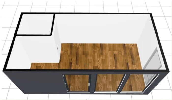 Gewerbemodul 18 m² mit Sanitärbereich – Bild 3