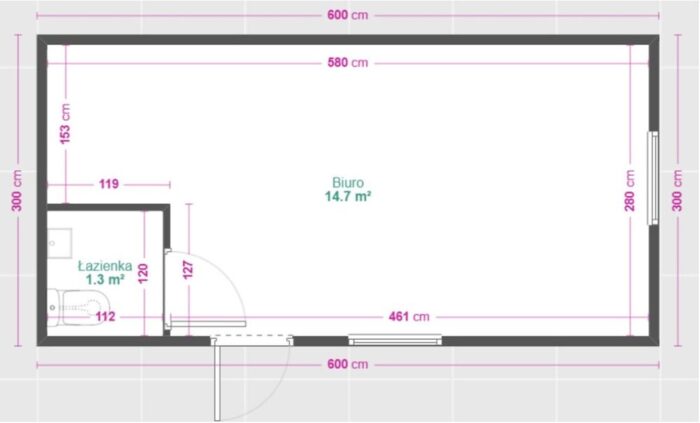18 m² Bürocontainer mit Sanitärbereich – optimaler Komfort und hervorragende Isolierung – Bild 7