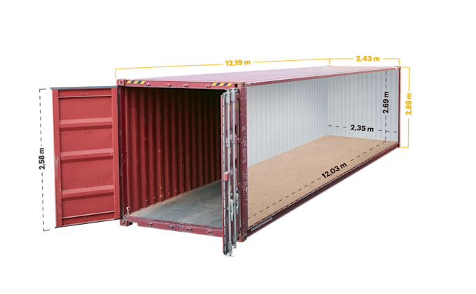 40-Fuß High Cube Seecontainer – Gebraucht – Bild 2